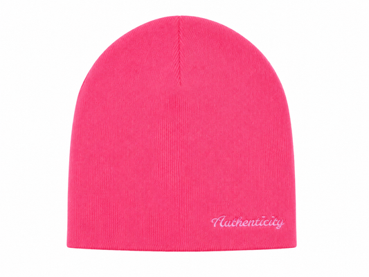 Pink Satin-Lined Beanie